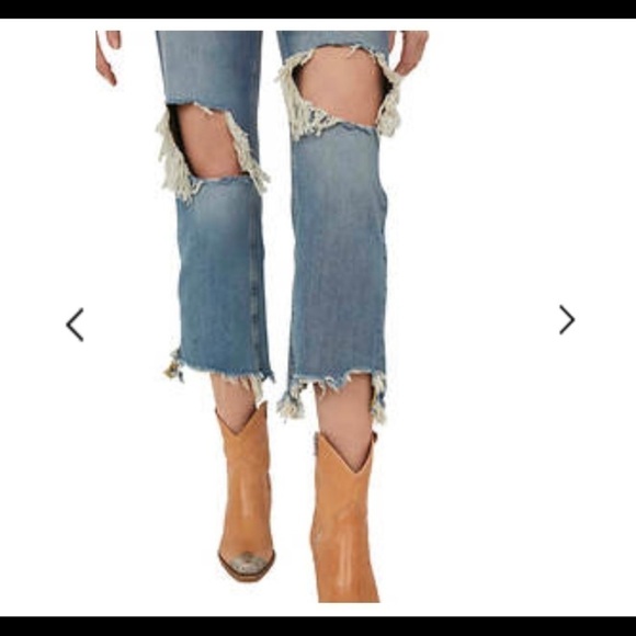 FREE PEOPLE MAGGIE MIDRISE STRAIGHT JEANS 31 NEW WITH TAGS - Picture 5 of 8